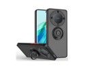 Funda Mate con Borde Negro y Anillo Giratorio 360 para Huawei Honor Magic 5 Lite 5G