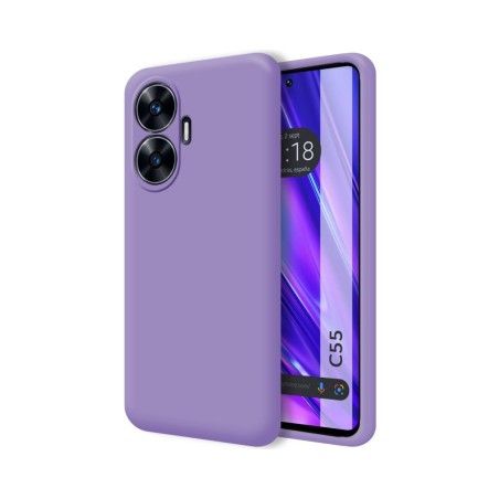 Funda Silicona Líquida Ultra Suave para Realme C55 color Morada