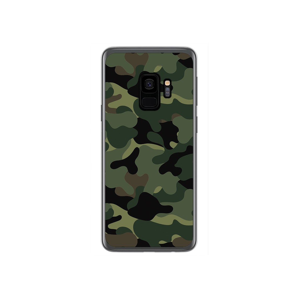 Funda Gel Tpu para Samsung Galaxy S9 Diseño Camuflaje Dibujos