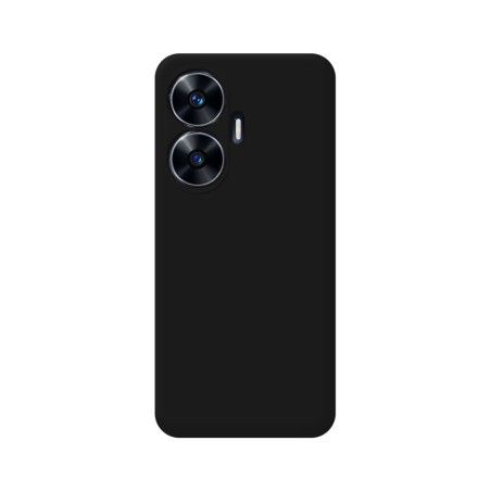 Funda Silicona Líquida Ultra Suave para Realme C55 color Negra