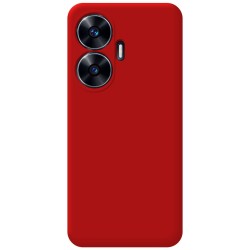 Funda Silicona Líquida Ultra Suave para Realme C55 color Roja
