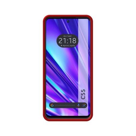Funda Silicona Líquida Ultra Suave para Realme C55 color Roja