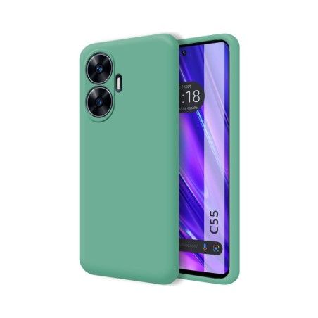 Funda Silicona Líquida Ultra Suave para Realme C55 color Verde