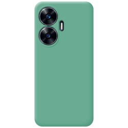 Funda Silicona Líquida Ultra Suave para Realme C55 color Verde 2
