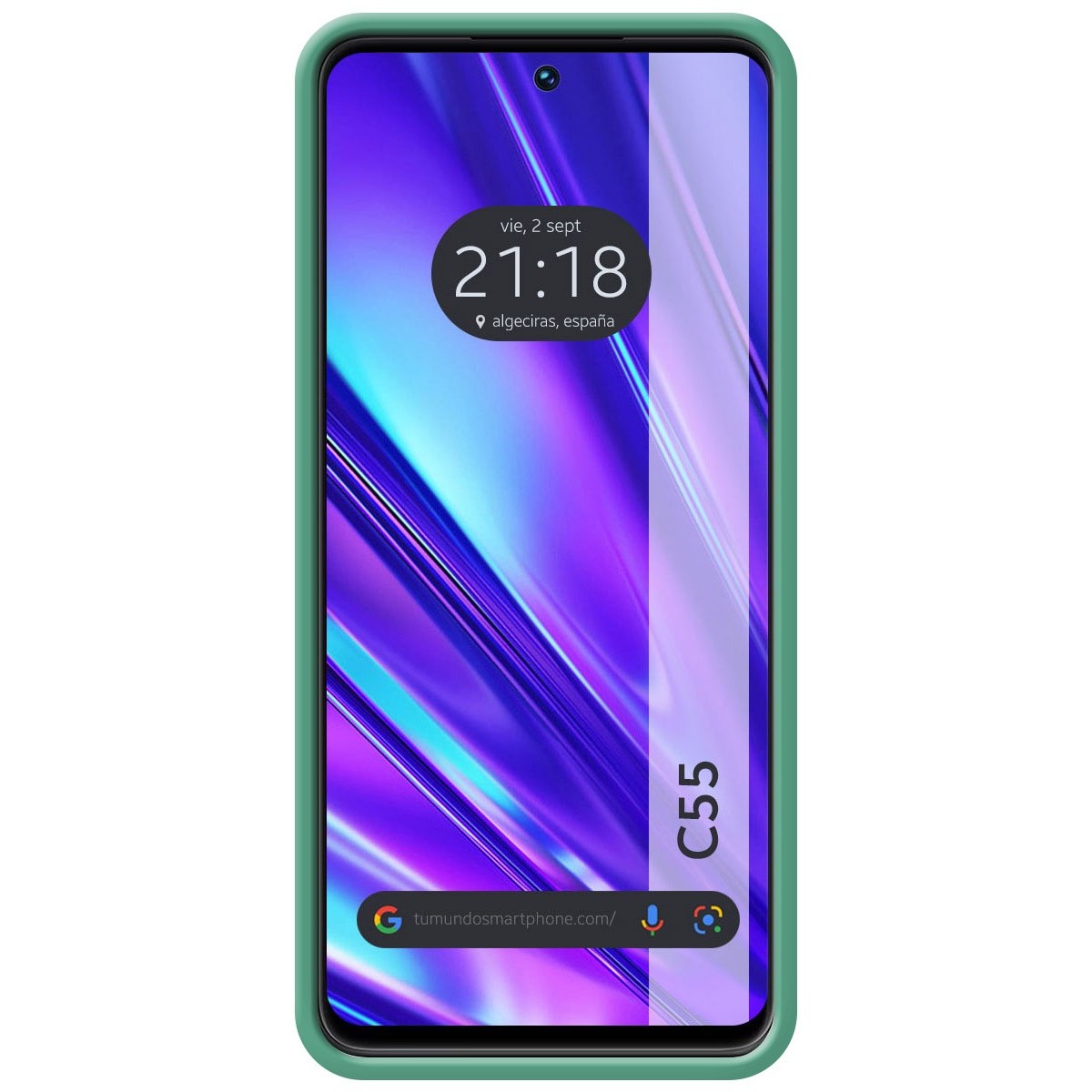 Funda Silicona Líquida Ultra Suave para Realme C55 color Verde