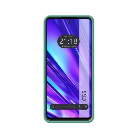 Funda Silicona Líquida Ultra Suave para Realme C55 color Verde