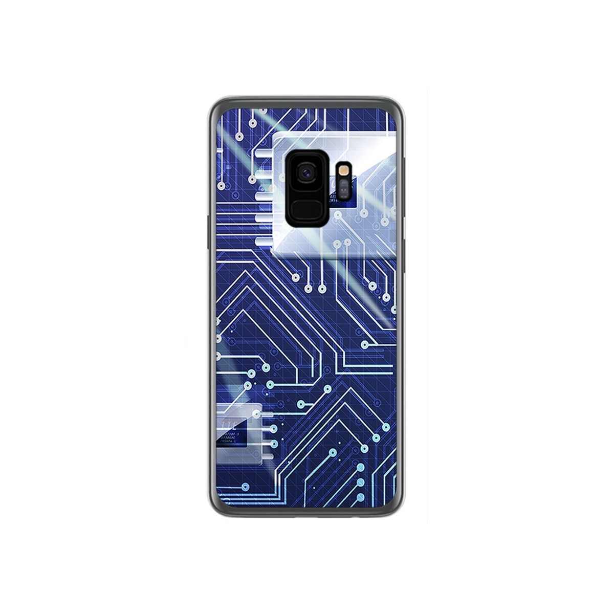 Funda Gel Tpu para Samsung Galaxy S9 Diseño Circuito Dibujos