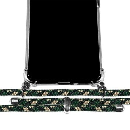 Personaliza tu Funda Colgante Transparente para Huawei Honor 70 Lite 5G con Cordon Verde / Dorado Dibujo Personalizada