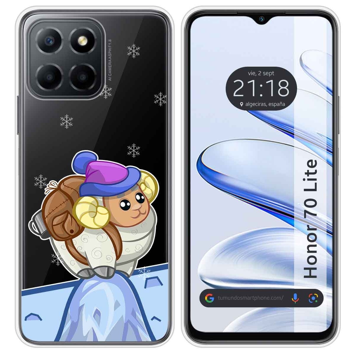 Funda Silicona Transparente para Huawei Honor 70 Lite 5G diseño Cabra Dibujos
