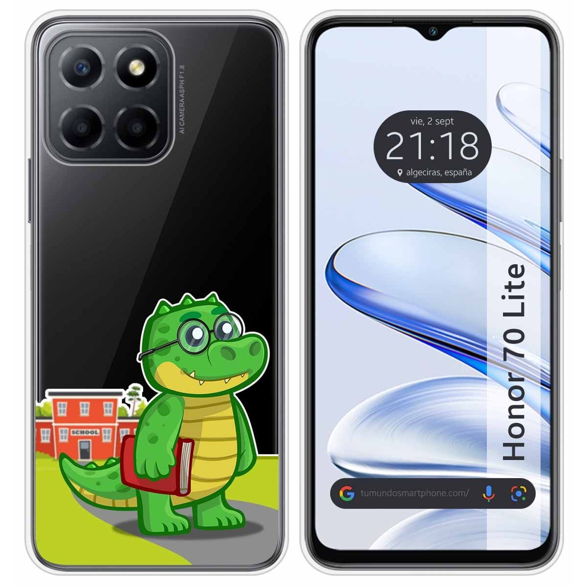 Funda Silicona Transparente para Huawei Honor 70 Lite 5G diseño Coco Dibujos