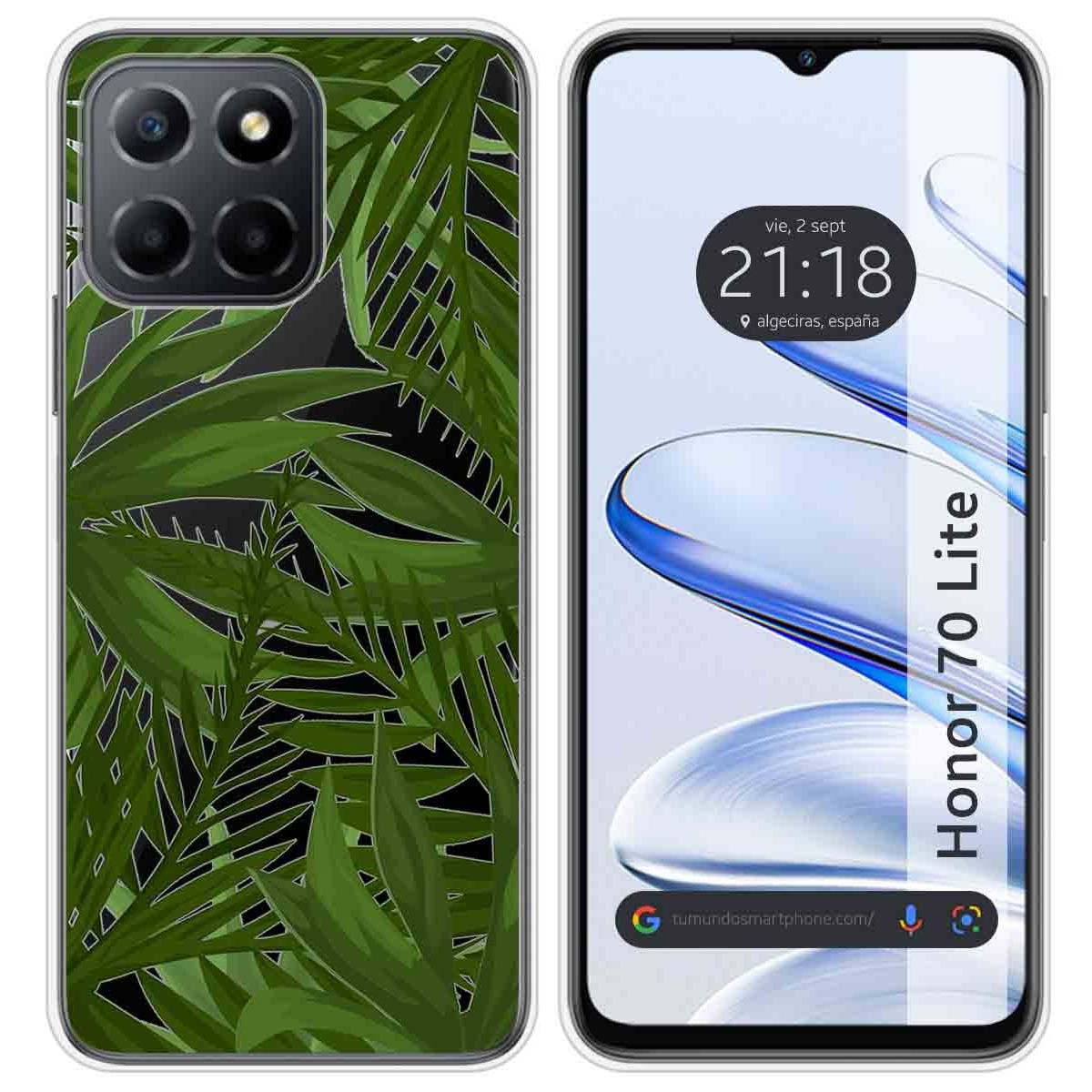 Funda Silicona Transparente para Huawei Honor 70 Lite 5G diseño Jungla Dibujos