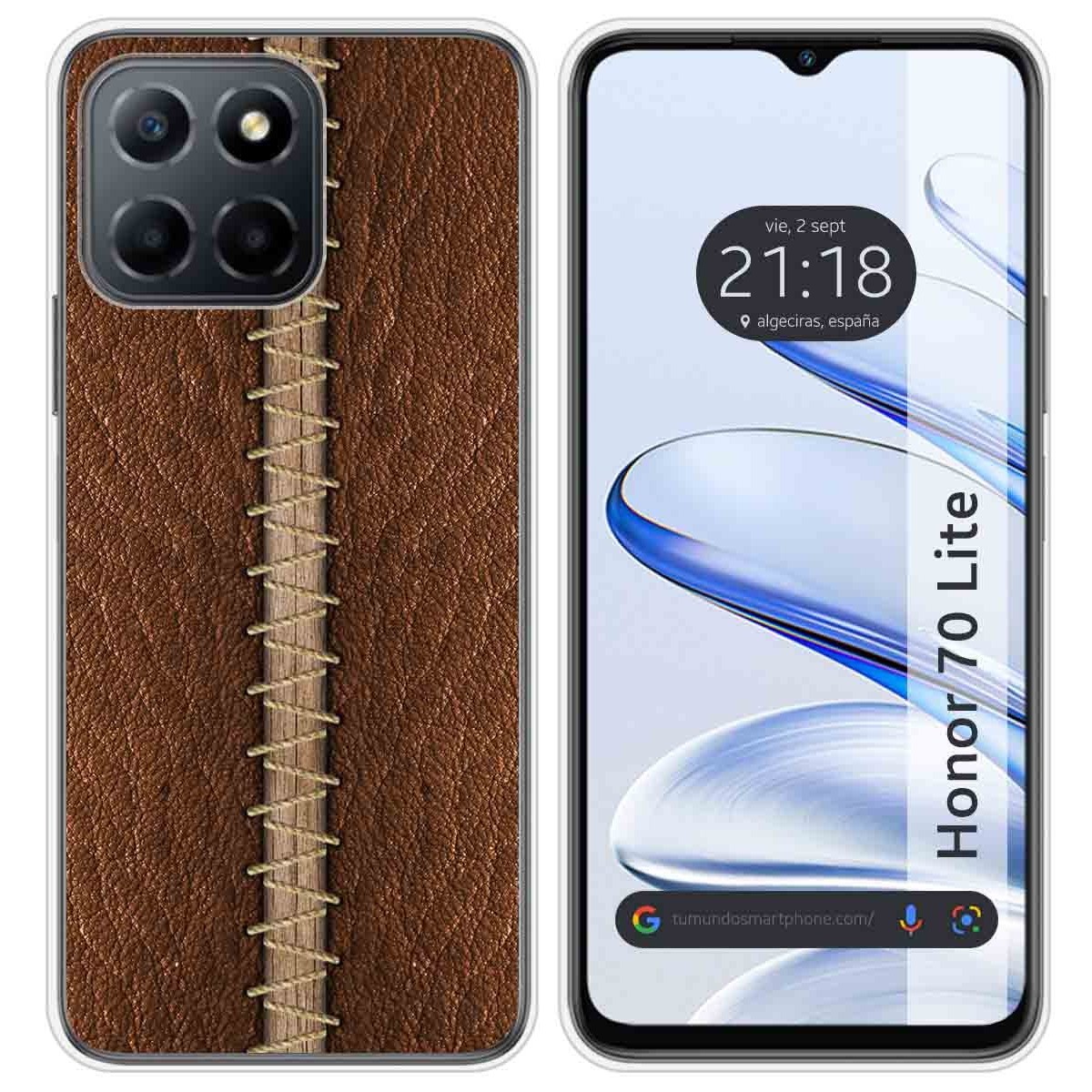 Funda Silicona para Huawei Honor 70 Lite 5G diseño Cuero 01 Dibujos