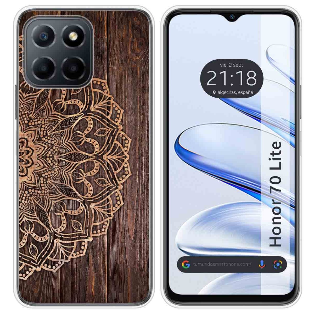 Funda Silicona para Huawei Honor 70 Lite 5G diseño Madera 06 Dibujos