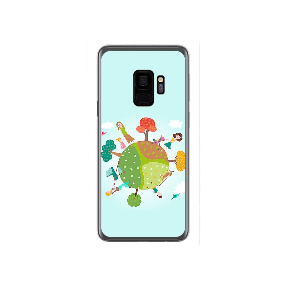Funda Gel Tpu para Samsung Galaxy S9 Diseño Familia Dibujos