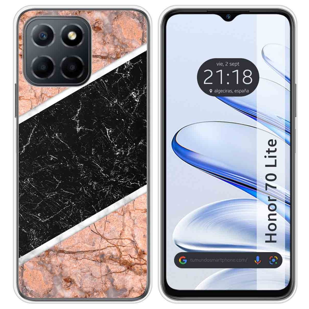 Funda Silicona para Huawei Honor 70 Lite 5G diseño Mármol 07 Dibujos