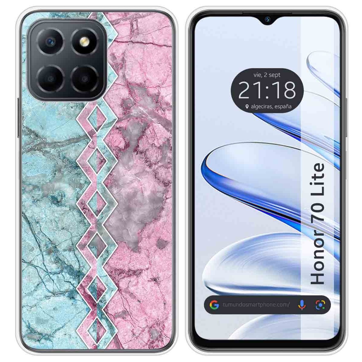 Funda Silicona para Huawei Honor 70 Lite 5G diseño Mármol 08 Dibujos