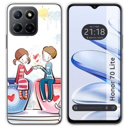 Funda Silicona para Huawei Honor 70 Lite 5G diseño Café Dibujos