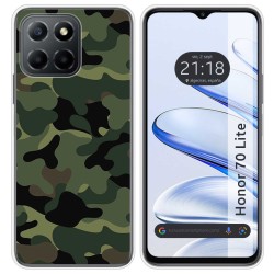Funda Silicona para Huawei Honor 70 Lite 5G diseño Camuflaje Dibujos