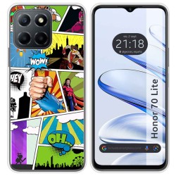 Funda Silicona para Huawei Honor 70 Lite 5G diseño Comic Dibujos