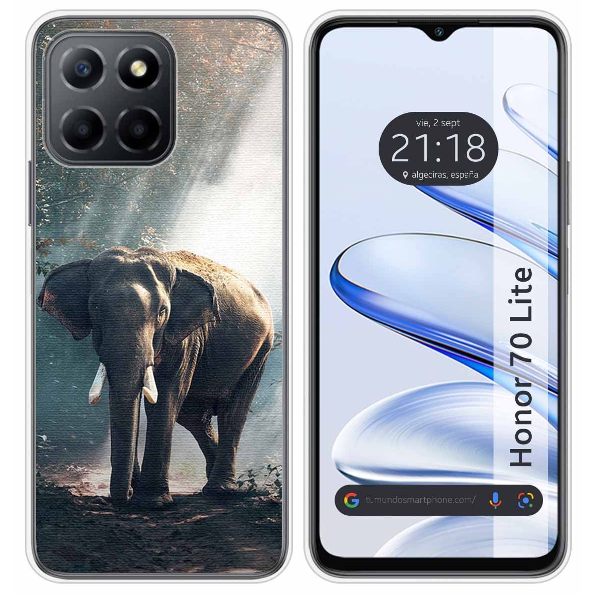 Funda Silicona para Huawei Honor 70 Lite 5G diseño Elefante Dibujos