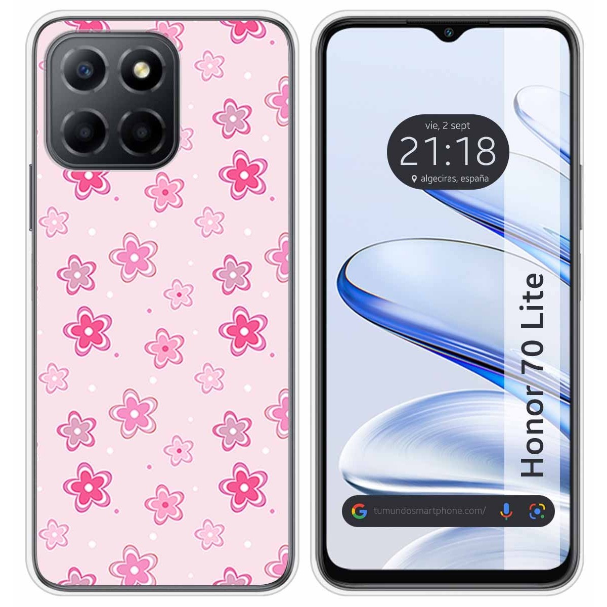 Funda Silicona para Huawei Honor 70 Lite 5G diseño Flores Dibujos
