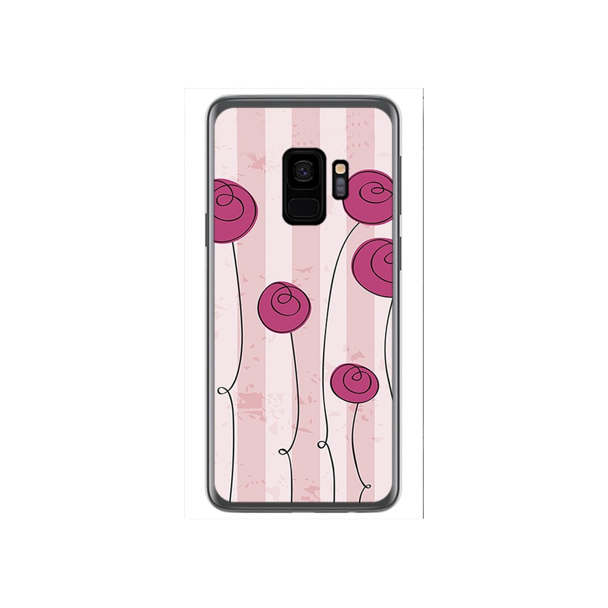 Funda Gel Tpu para Samsung Galaxy S9 Diseño Flores Vintage Dibujos