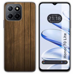 Funda Silicona para Huawei Honor 70 Lite 5G diseño Madera Dibujos