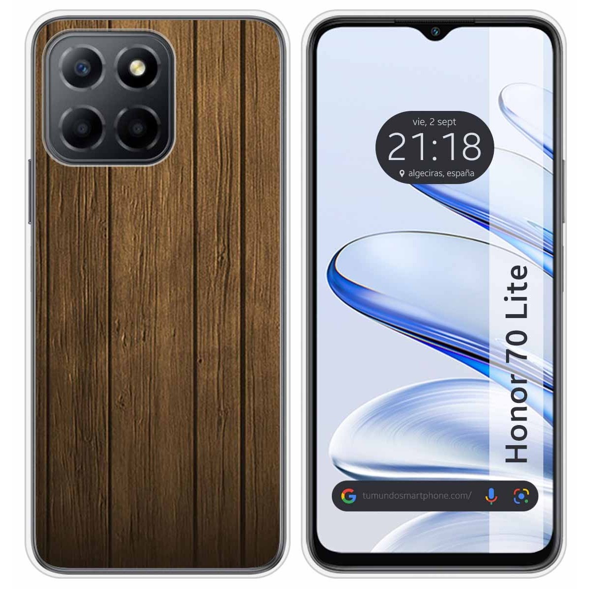 Funda Silicona para Huawei Honor 70 Lite 5G diseño Madera Dibujos