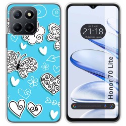 Funda Silicona para Huawei Honor 70 Lite 5G diseño Mariposas Dibujos