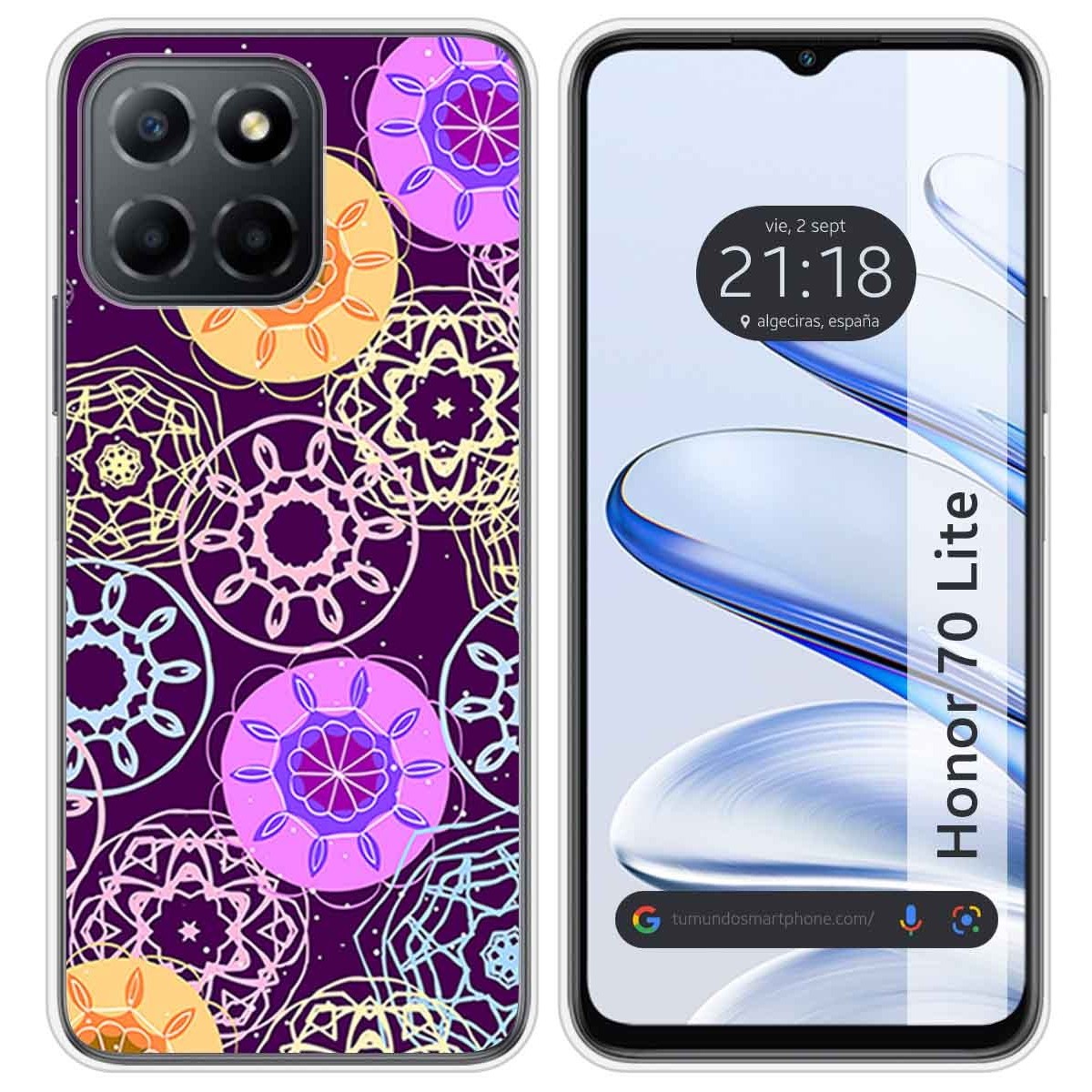 Funda Silicona para Huawei Honor 70 Lite 5G diseño Radial Dibujos