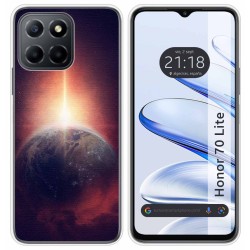 Funda Silicona para Huawei Honor 70 Lite 5G diseño Tierra Dibujos