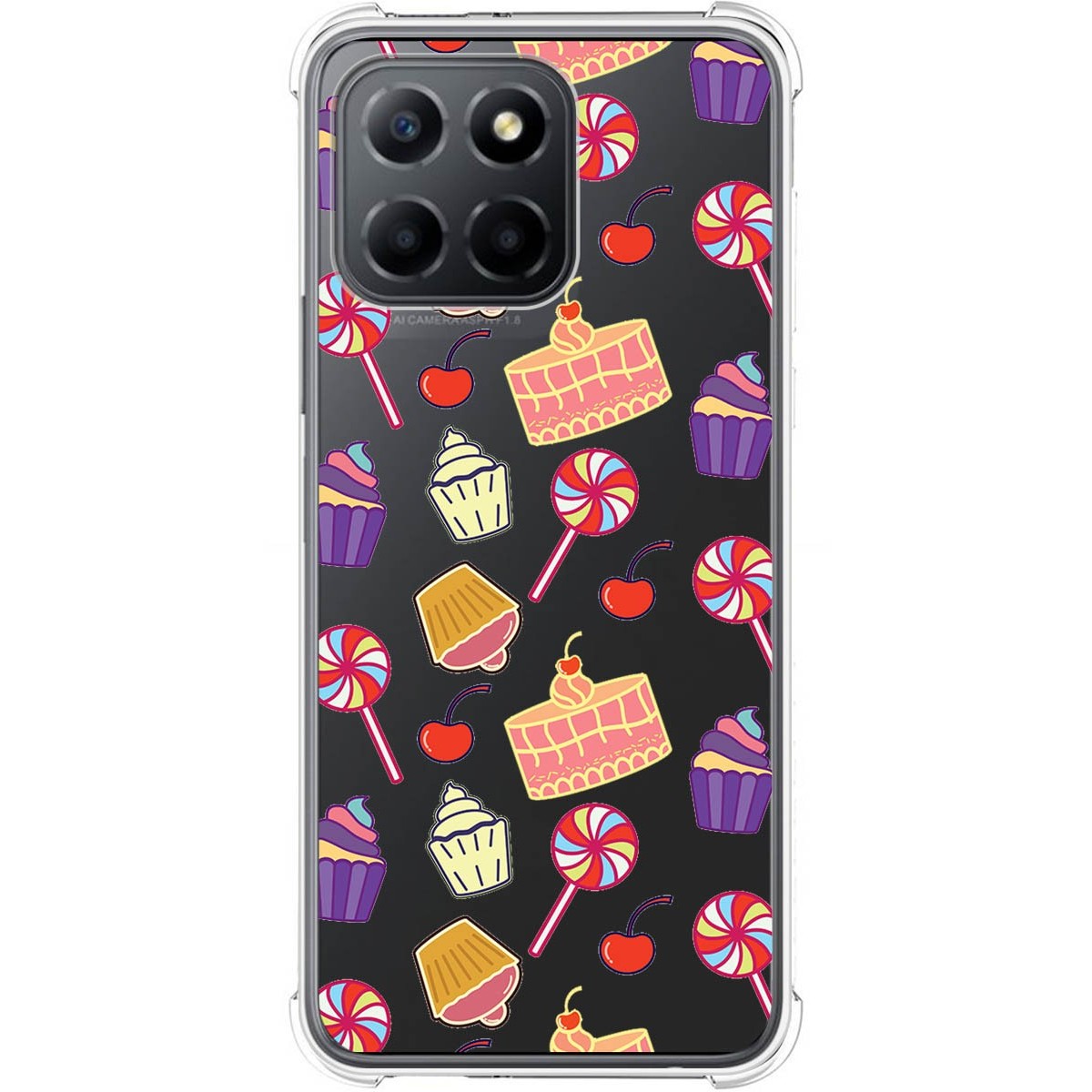 Funda Silicona Antigolpes para Huawei Honor 70 Lite 5G diseño Dulces 01 Dibujos
