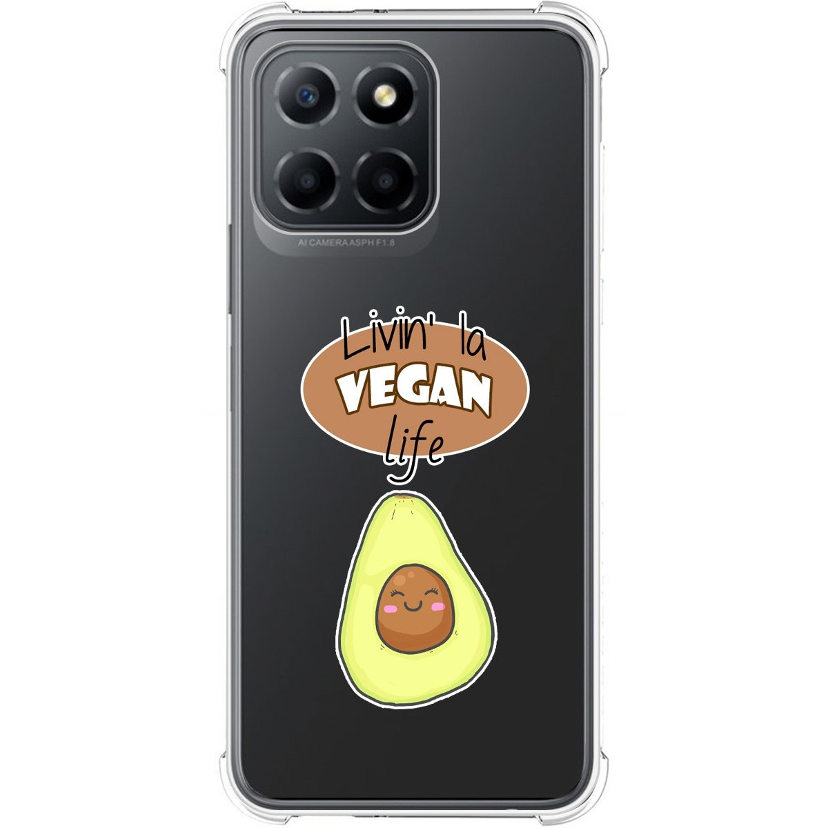 Funda Silicona Antigolpes para Huawei Honor 70 Lite 5G diseño Vegan Life Dibujos