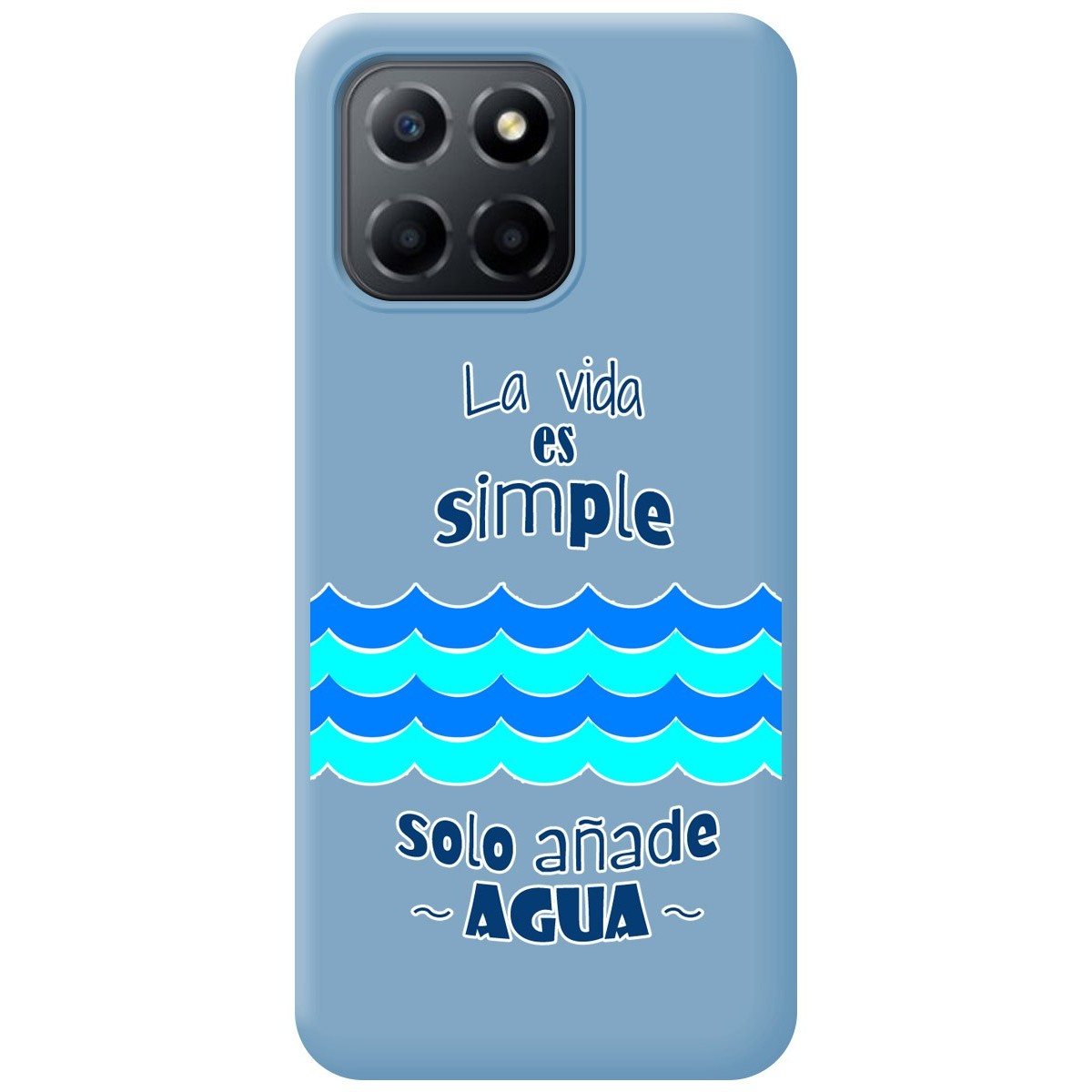 Funda Silicona Líquida Azul para Huawei Honor 70 Lite 5G diseño Agua Dibujos