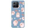 Funda Silicona Líquida Azul para Huawei Honor 70 Lite 5G diseño Cerdos Dibujos