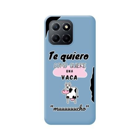 Funda Silicona Líquida Azul para Huawei Honor 70 Lite 5G diseño Vaca Dibujos