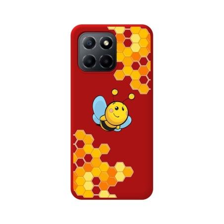 Funda Silicona Líquida Roja para Huawei Honor 70 Lite 5G diseño Abeja Dibujos