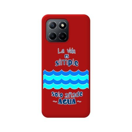 Funda Silicona Líquida Roja para Huawei Honor 70 Lite 5G diseño Agua Dibujos