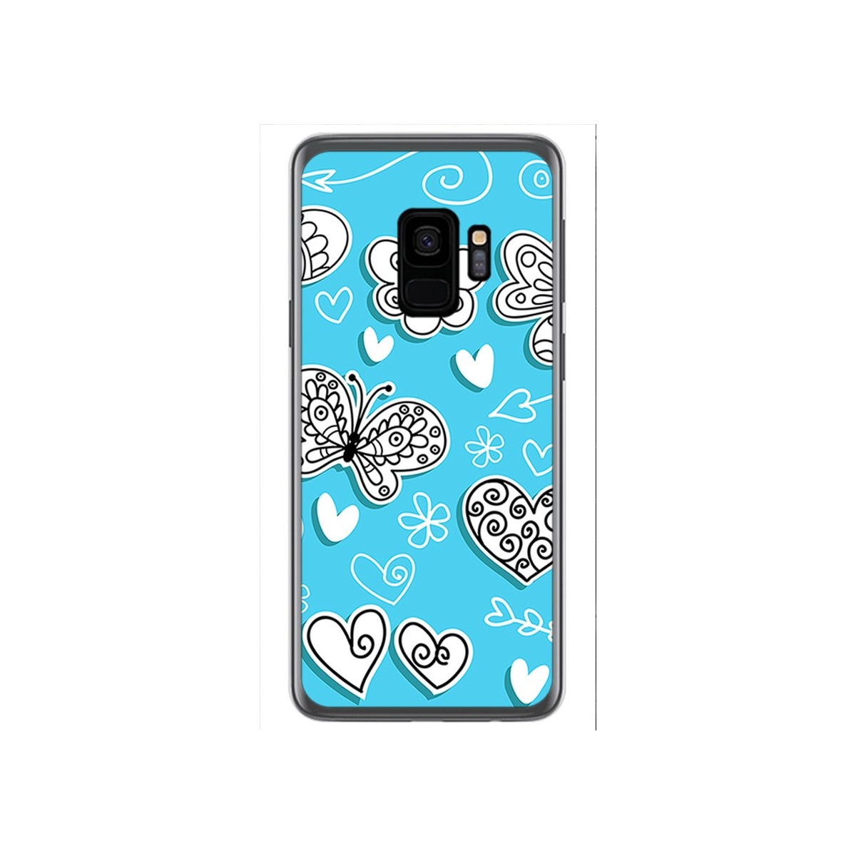 Funda Gel Tpu para Samsung Galaxy S9 Diseño Mariposas Dibujos