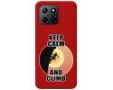 Funda Silicona Líquida Roja para Huawei Honor 70 Lite 5G diseño Mujer Escalada Dibujos