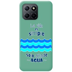 Funda Silicona Líquida Verde para Huawei Honor 70 Lite 5G diseño Agua Dibujos