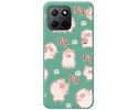 Funda Silicona Líquida Verde para Huawei Honor 70 Lite 5G diseño Cerdos Dibujos