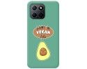 Funda Silicona Líquida Verde para Huawei Honor 70 Lite 5G diseño Vegan Life Dibujos