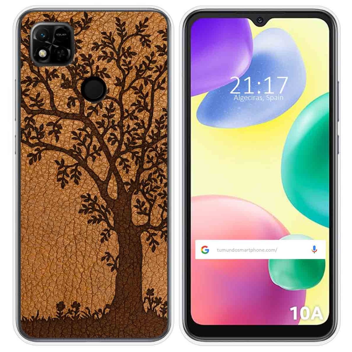 Funda Silicona compatible con Xiaomi Redmi 10A diseño Cuero 03 Dibujos