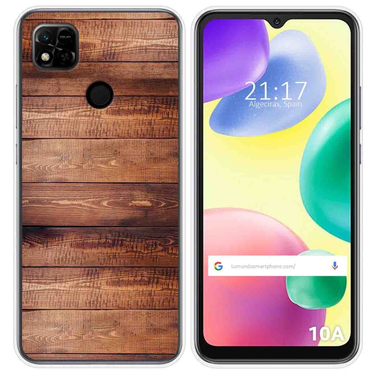 Funda Silicona compatible con Xiaomi Redmi 10A diseño Madera 02 Dibujos