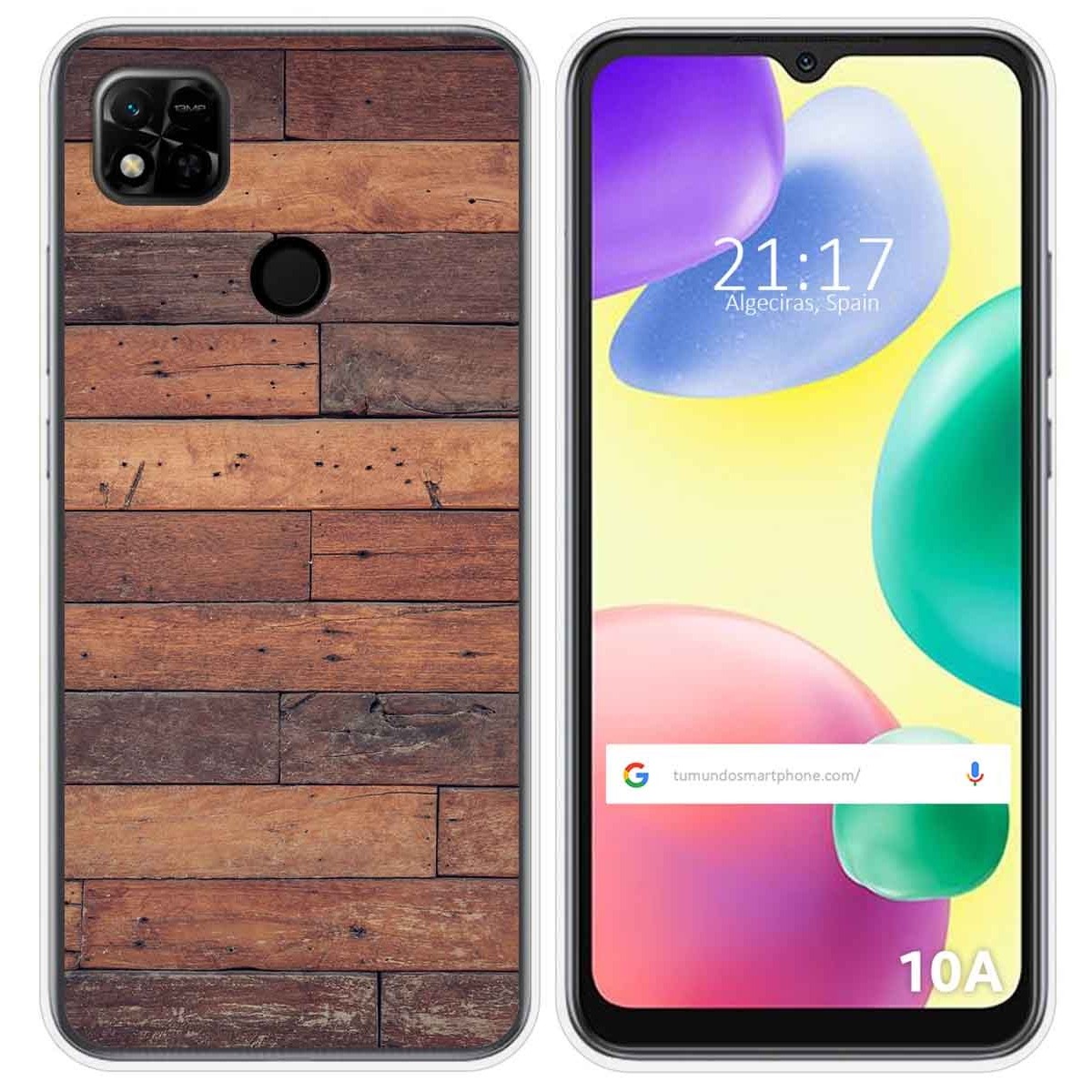 Funda Silicona compatible con Xiaomi Redmi 10A diseño Madera 03 Dibujos