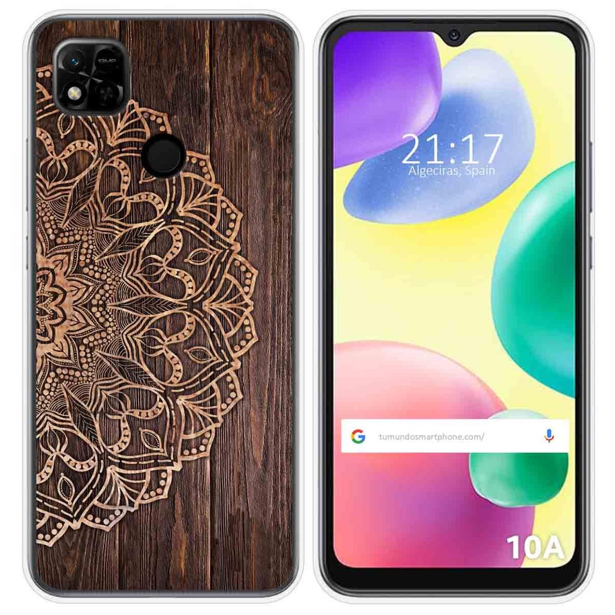Funda Silicona compatible con Xiaomi Redmi 10A diseño Madera 06 Dibujos