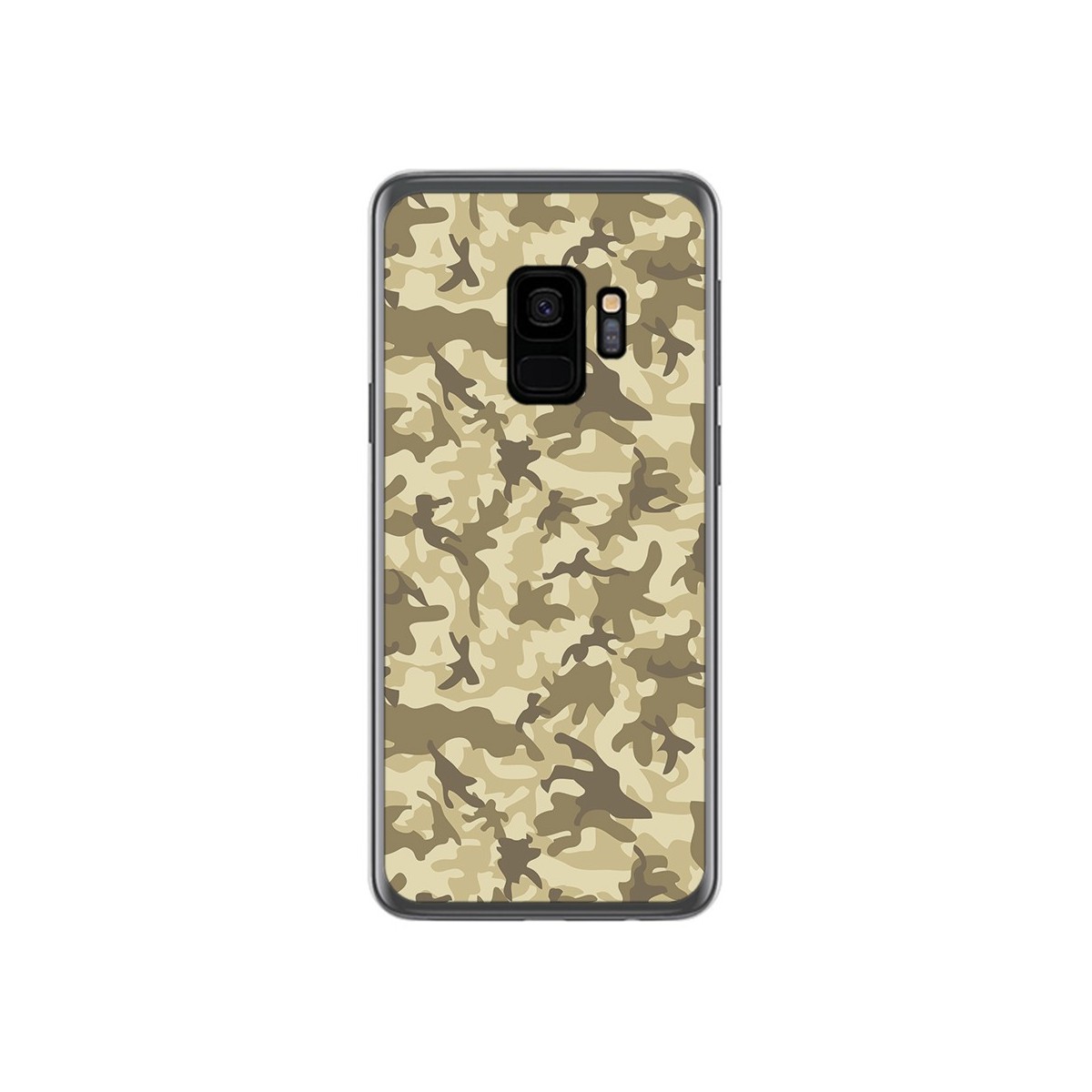 Funda Gel Tpu para Samsung Galaxy S9 Diseño Sand Camuflaje Dibujos