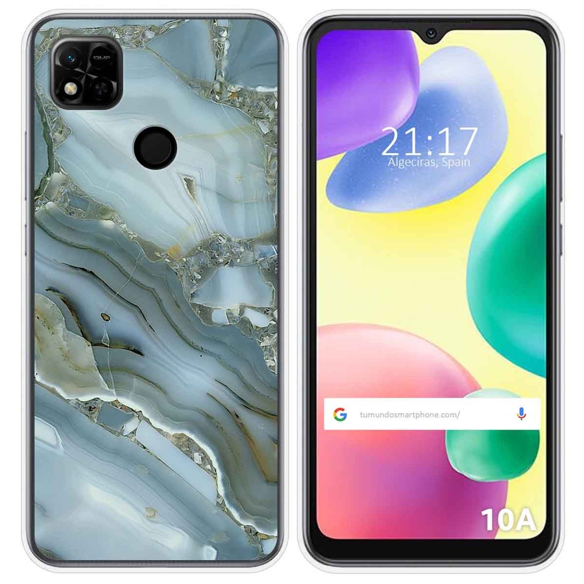 Funda Silicona compatible con Xiaomi Redmi 10A diseño Mármol 09 Dibujos