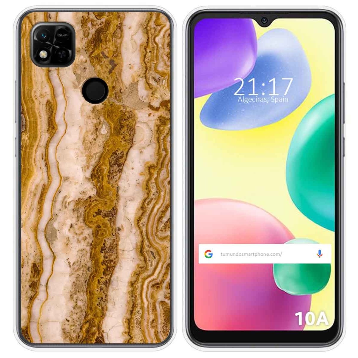 Funda Silicona compatible con Xiaomi Redmi 10A diseño Mármol 10 Dibujos
